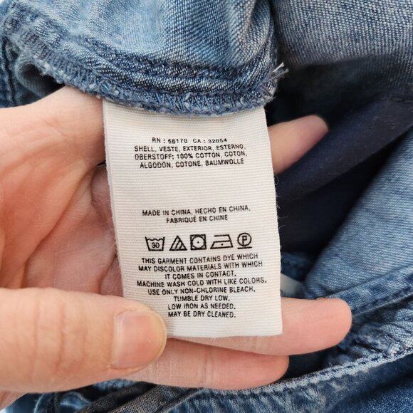 Pilcro Anthropologie Denim Jumpsuit Zip Front Overalls Adjustable Women's 2 - Picture 10 of 11